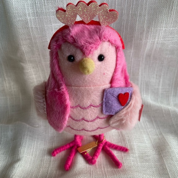 Spritz Featherly Friends Set of 3 Valentine's Plush Birds Toots Buttons Floof - Picture 2 of 10